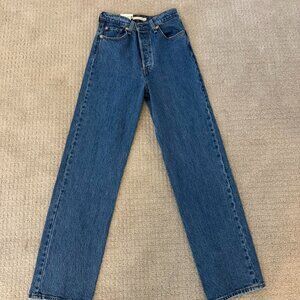 Levi's Women's Blue and Navy Jeans